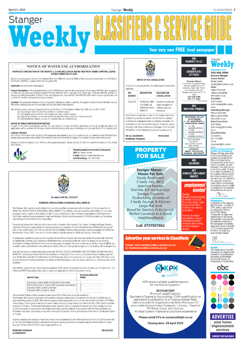 Stanger Weekly 21 April 2023 page 7