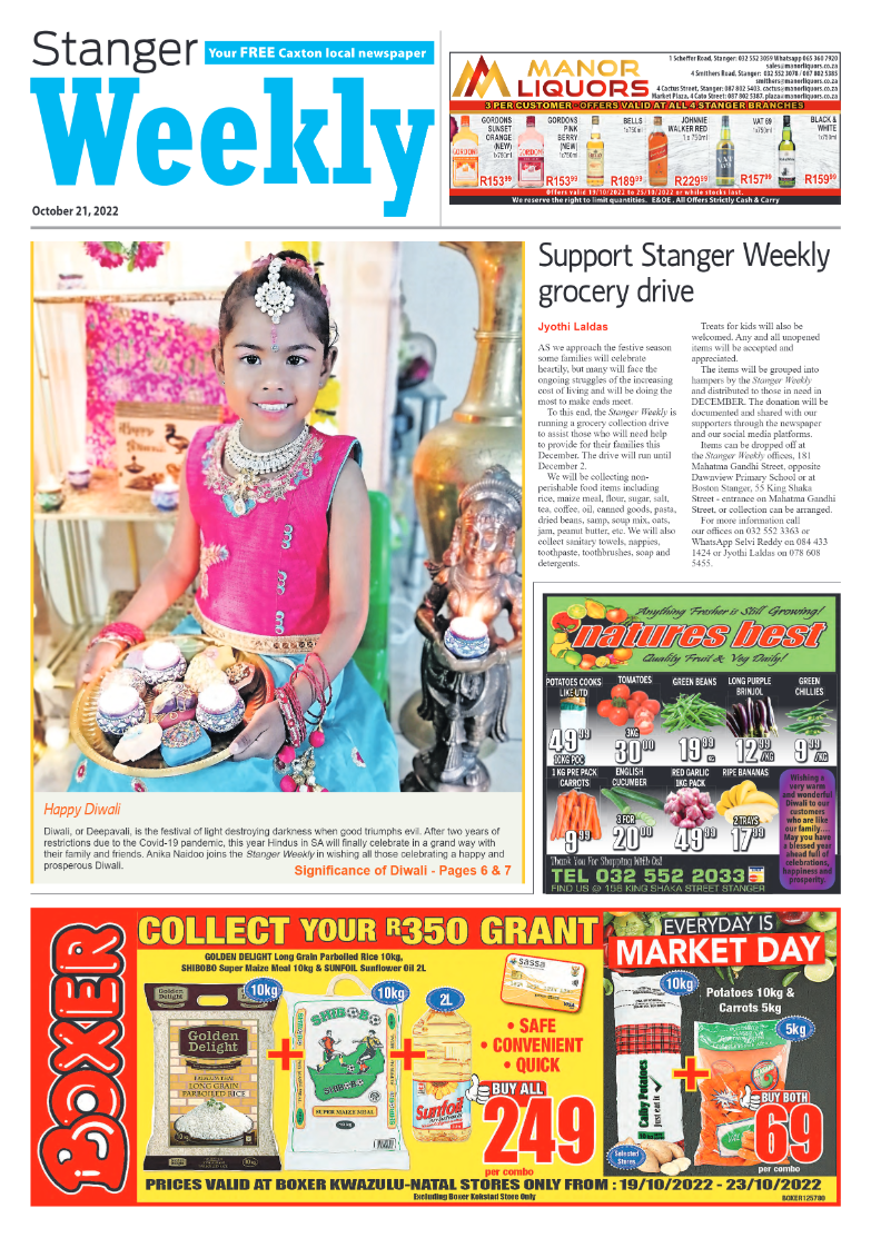 Stanger Weekly 21 October 2022 page 1