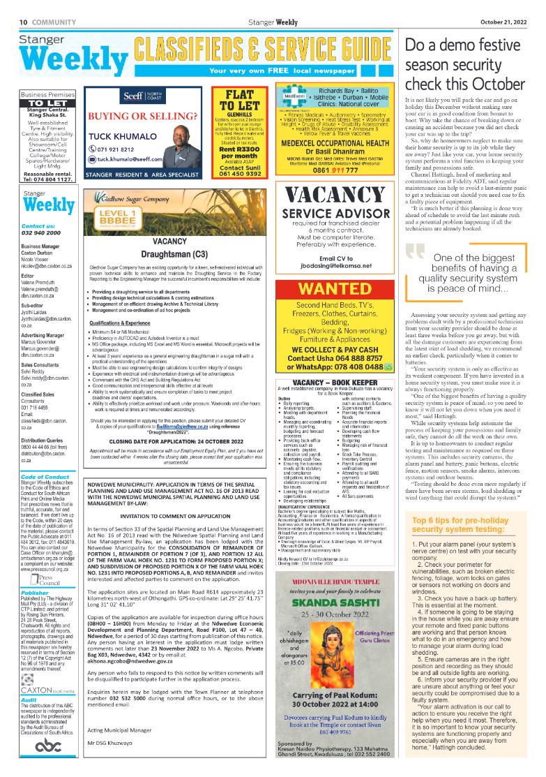Stanger Weekly 21 October 2022 page 10