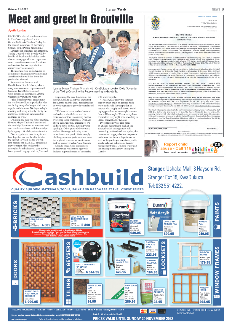 Stanger Weekly 21 October 2022 page 5