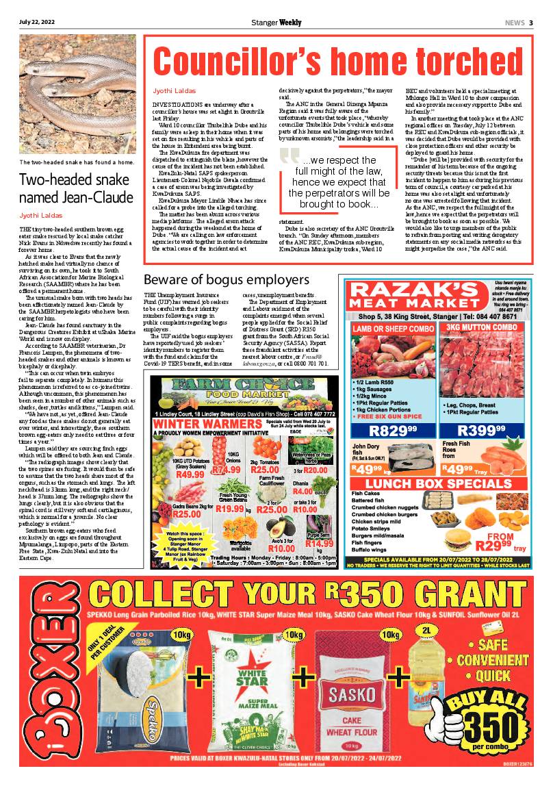 Stanger Weekly 22 July 2022 page 3