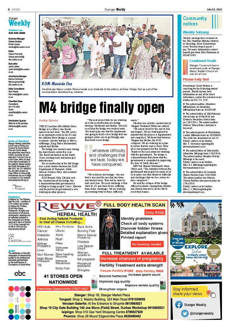 Stanger Weekly 22 July 2022 page 4