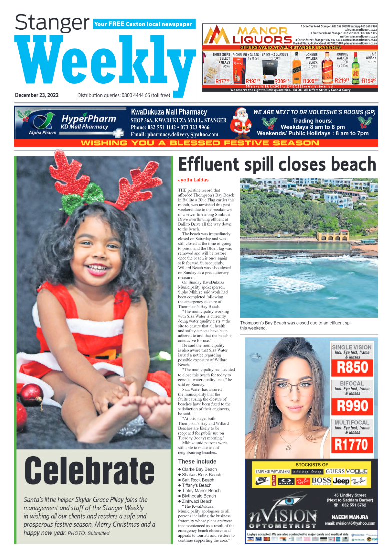 Stanger Weekly 23 December 2022 page 1