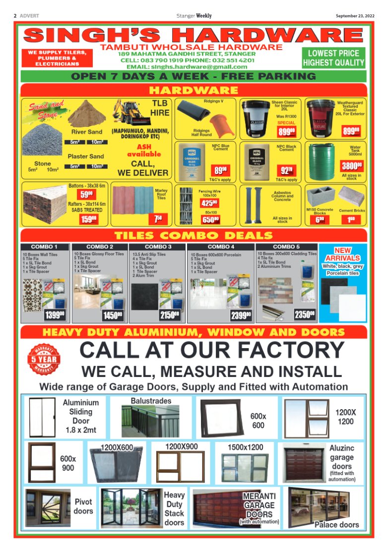 Stanger Weekly 23 September 2022 page 2