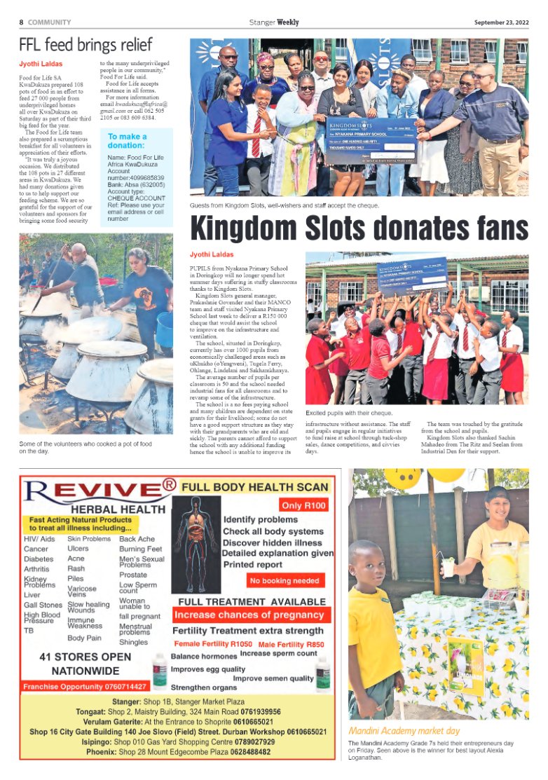 Stanger Weekly 23 September 2022 page 8