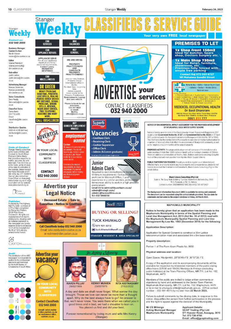 Stanger Weekly 24 February 2023 page 10