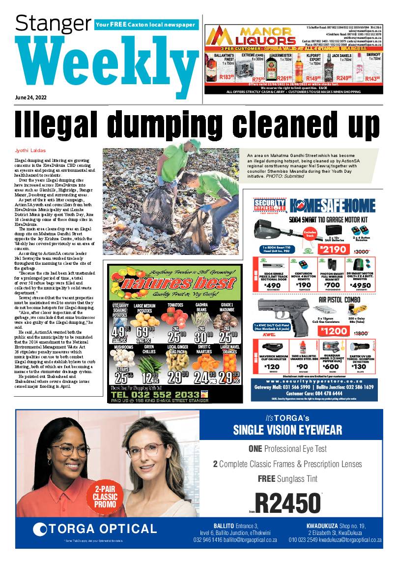 Stanger Weekly 24 June 2022 page 1