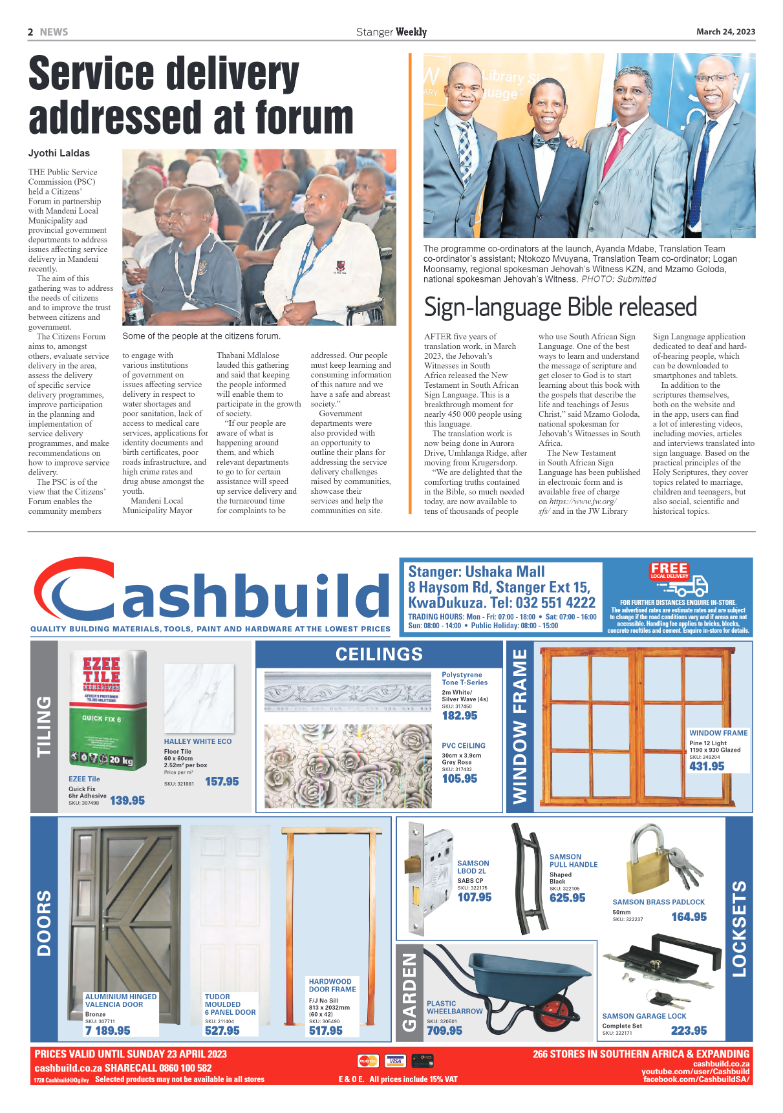 Stanger Weekly 24 March 2023 page 2