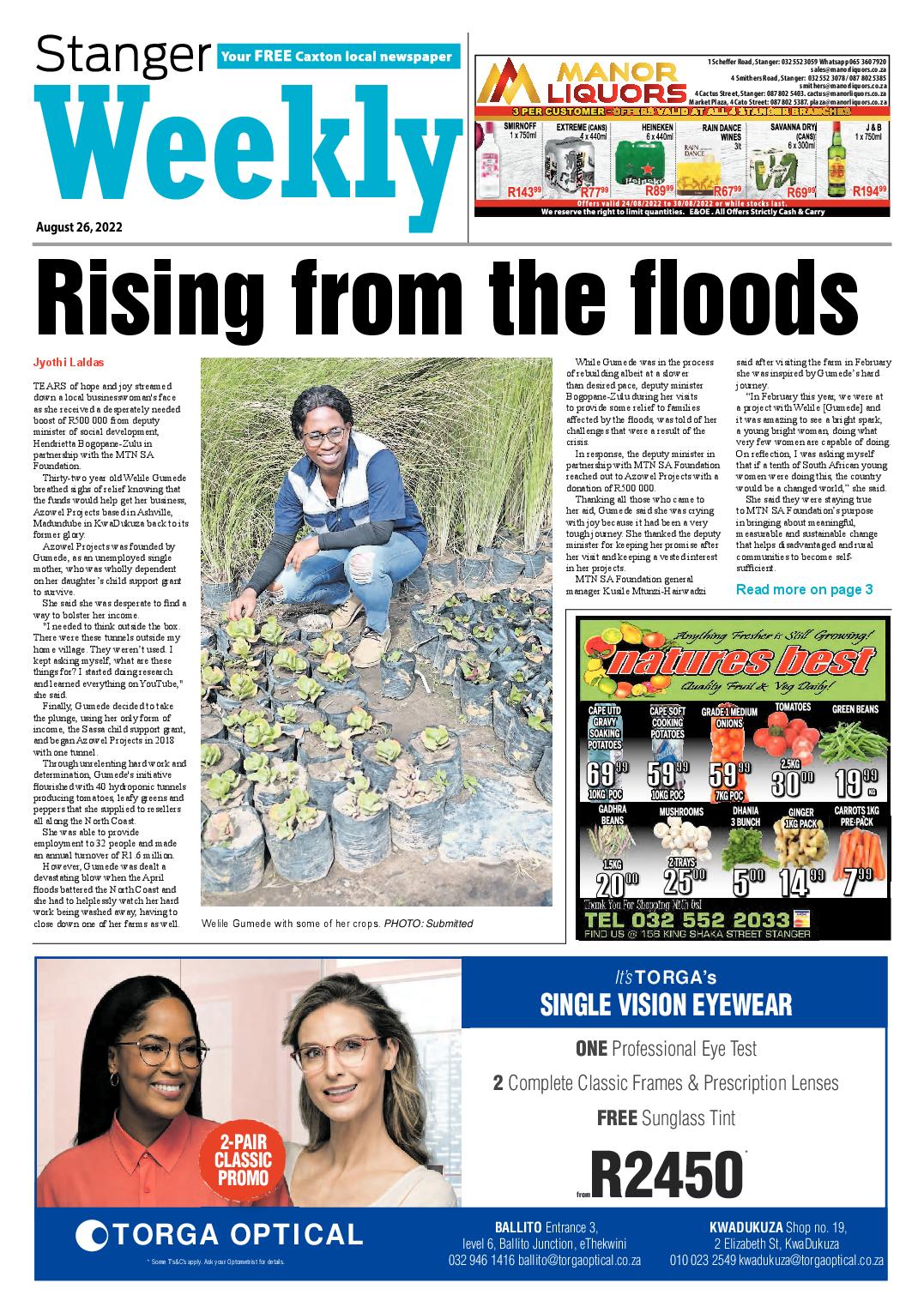 Stanger Weekly 26 August 2022 page 1