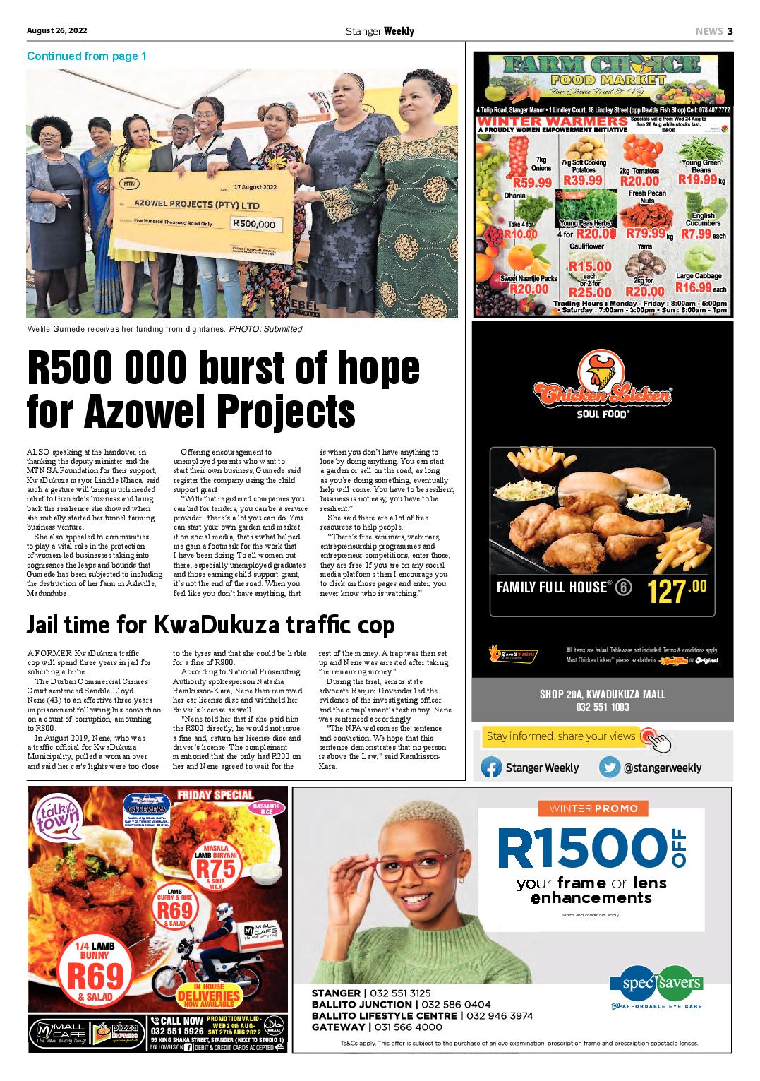 Stanger Weekly 26 August 2022 page 3