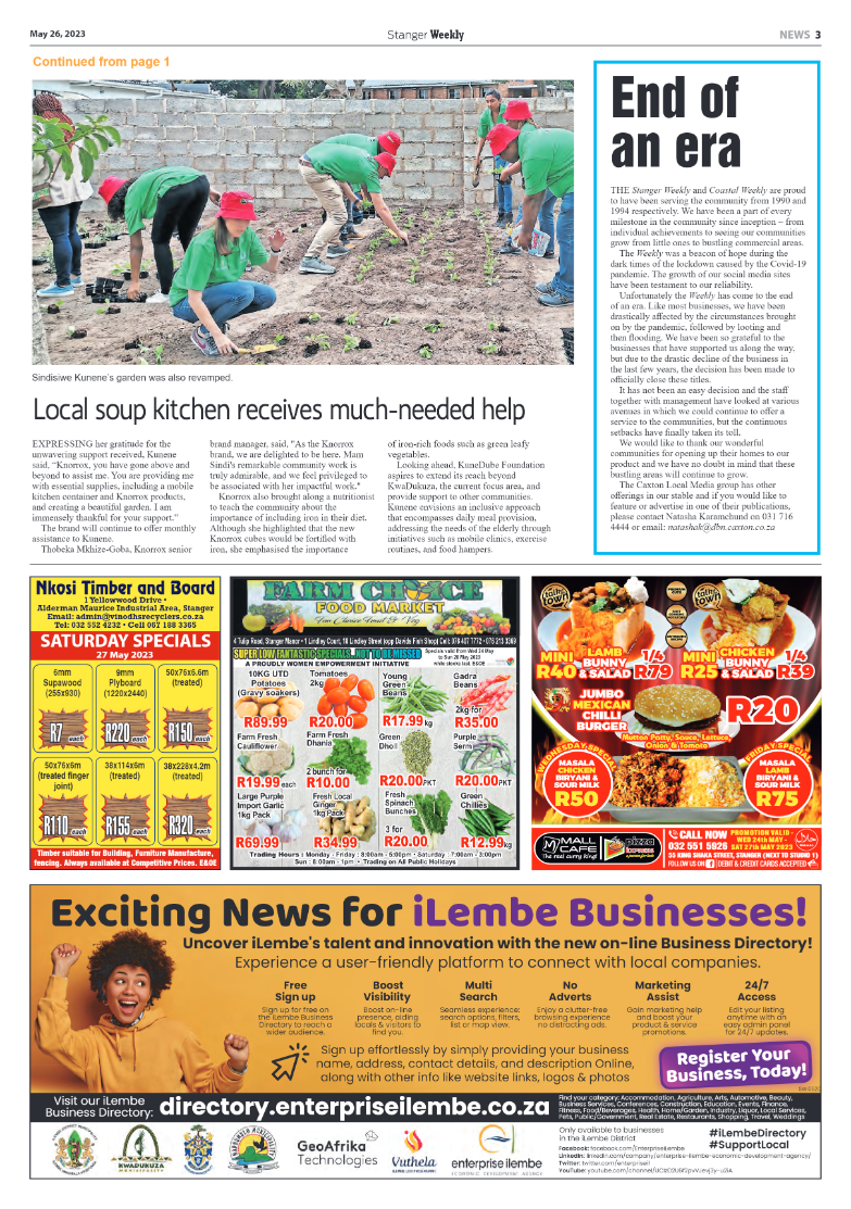 Stanger Weekly 26 May 2023 page 3