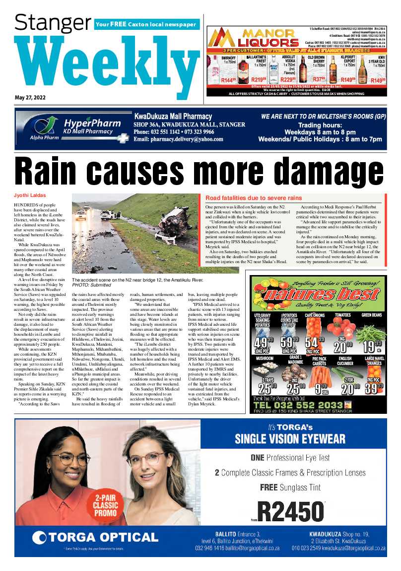 Stanger Weekly 27 May 2022 page 1