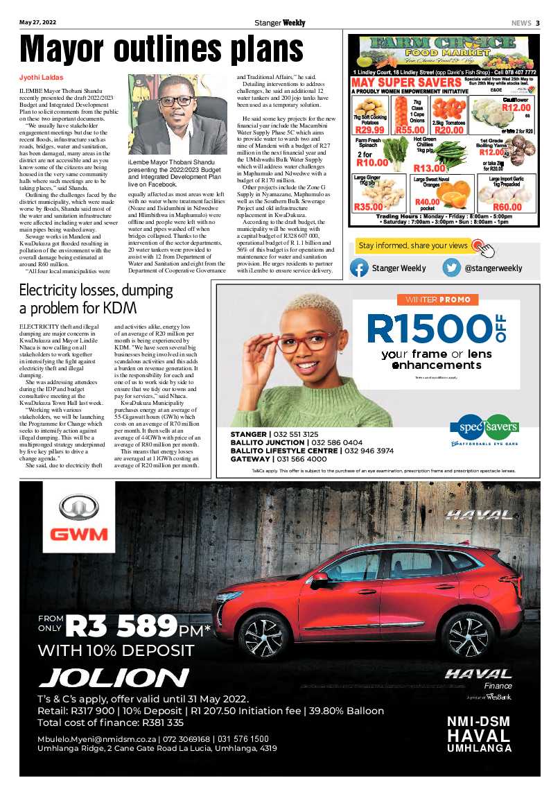 Stanger Weekly 27 May 2022 page 3