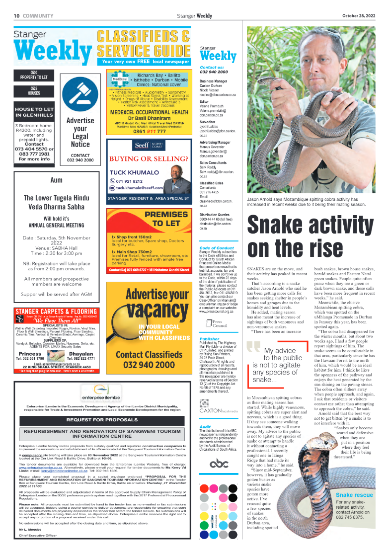 Stanger Weekly 28 October 2022 page 10