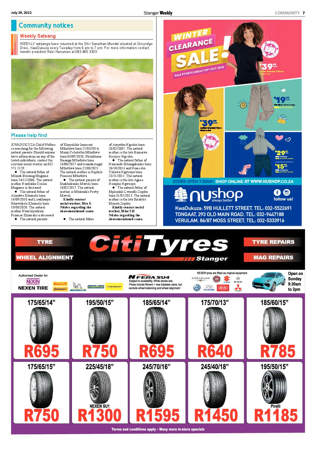 Stanger Weekly 29 July 2022 page 7
