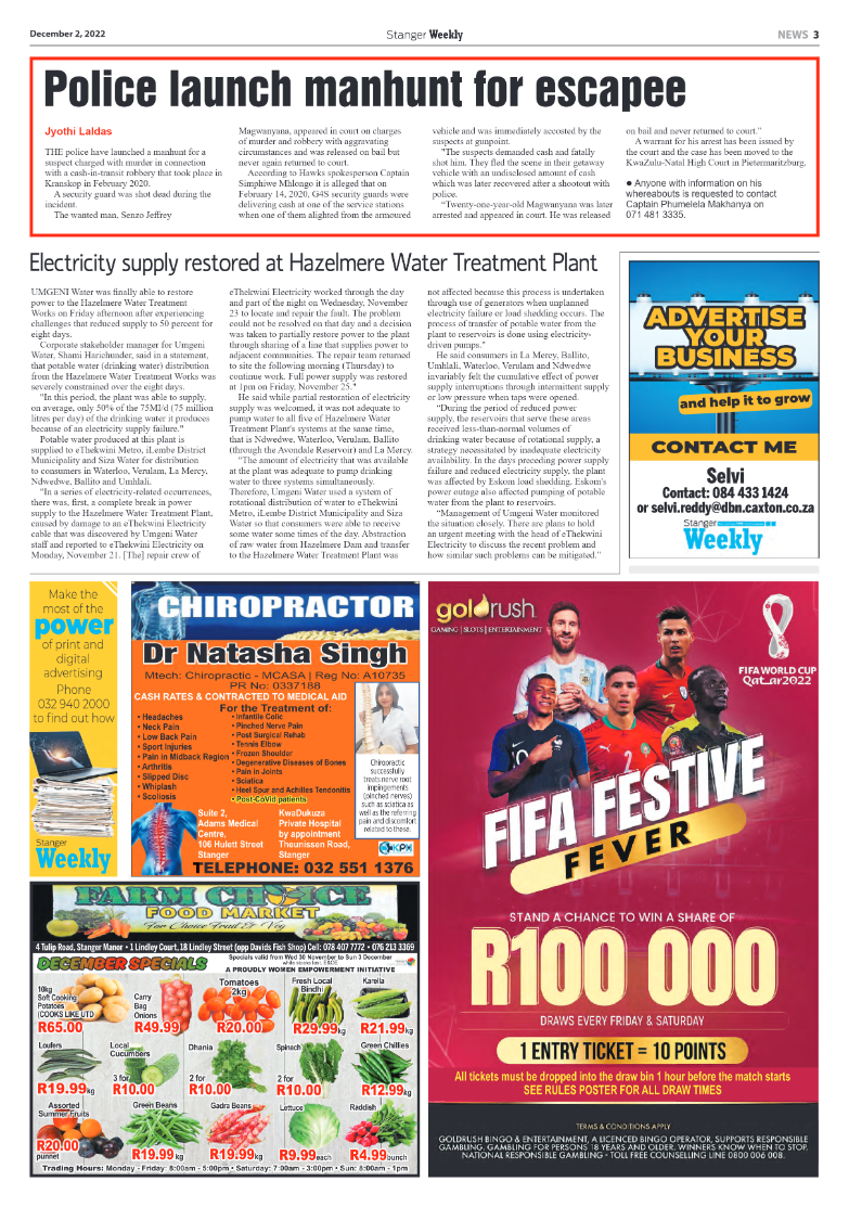 Stanger Weekly 2 December 2022 page 3