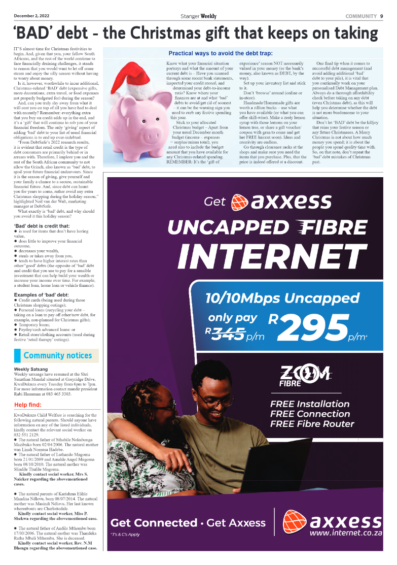 Stanger Weekly 2 December 2022 page 9