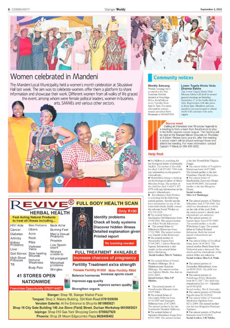 Stanger Weekly 2 September 2022 page 8