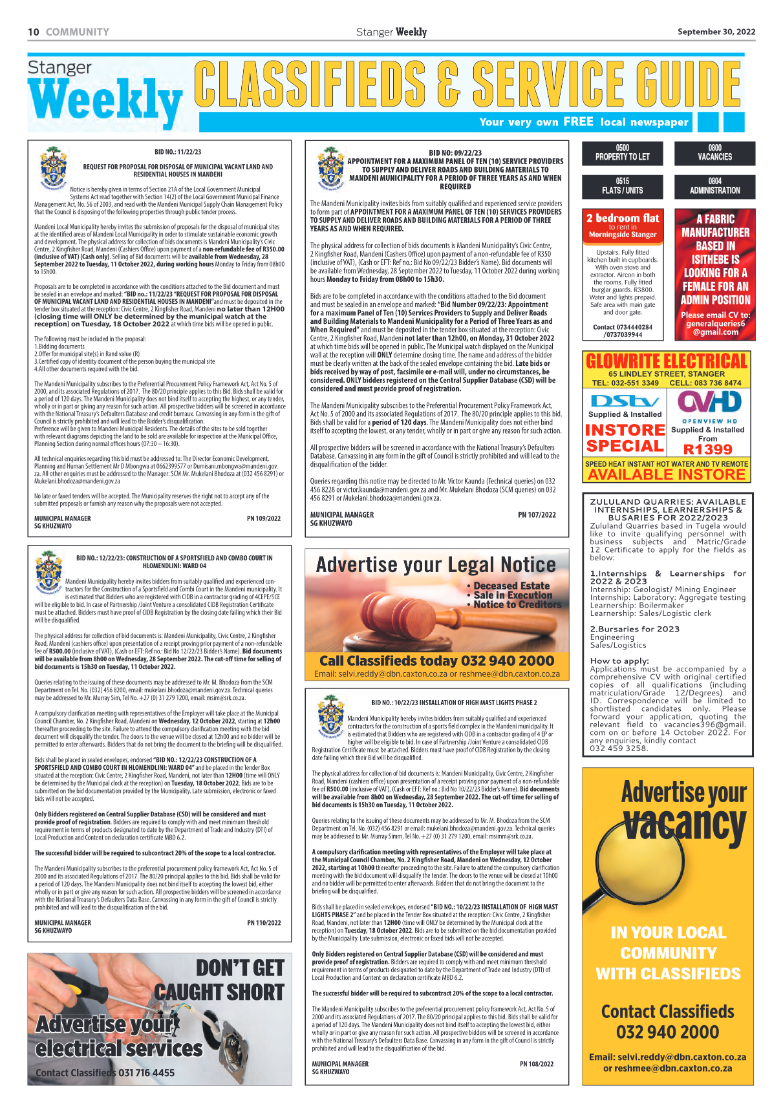 Stanger Weekly 30 September 2022 page 10