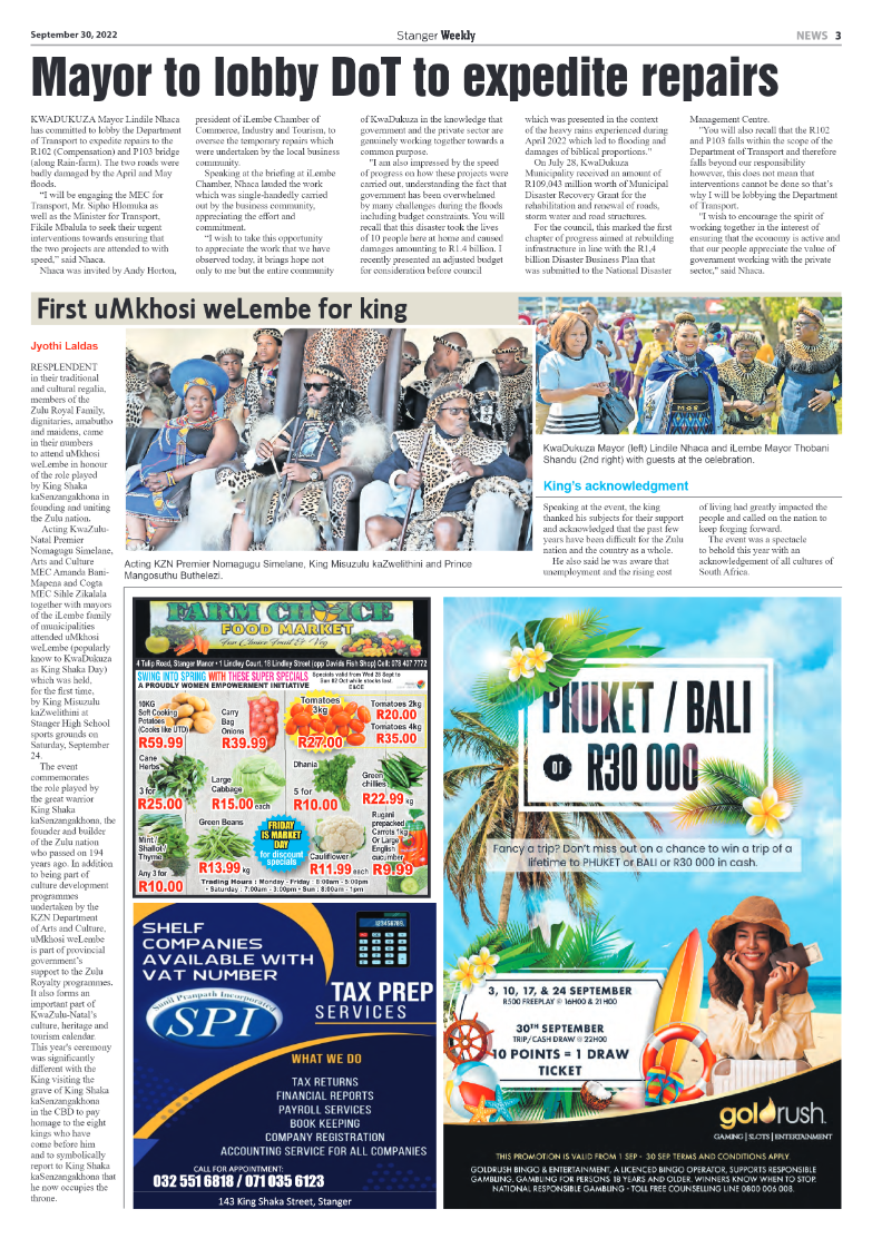 Stanger Weekly 30 September 2022 page 3