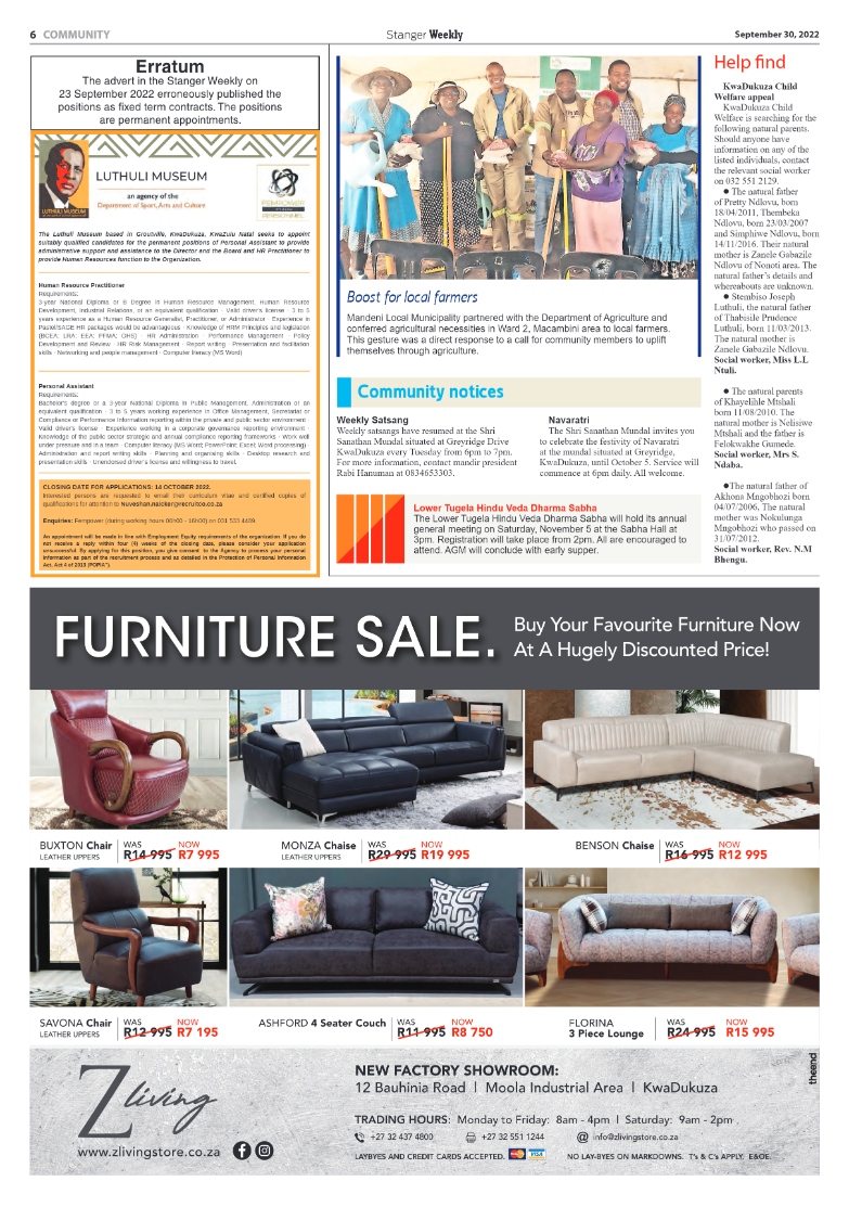 Stanger Weekly 30 September 2022 page 6