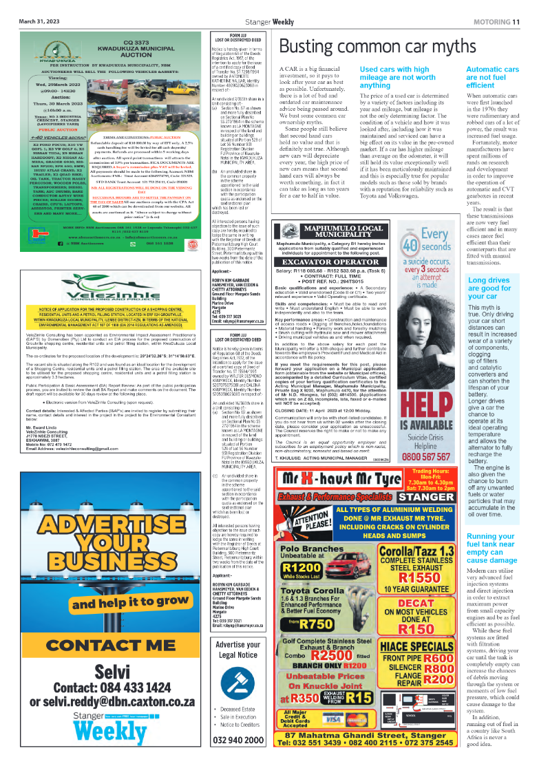 Stanger Weekly 31 March 2023 page 11