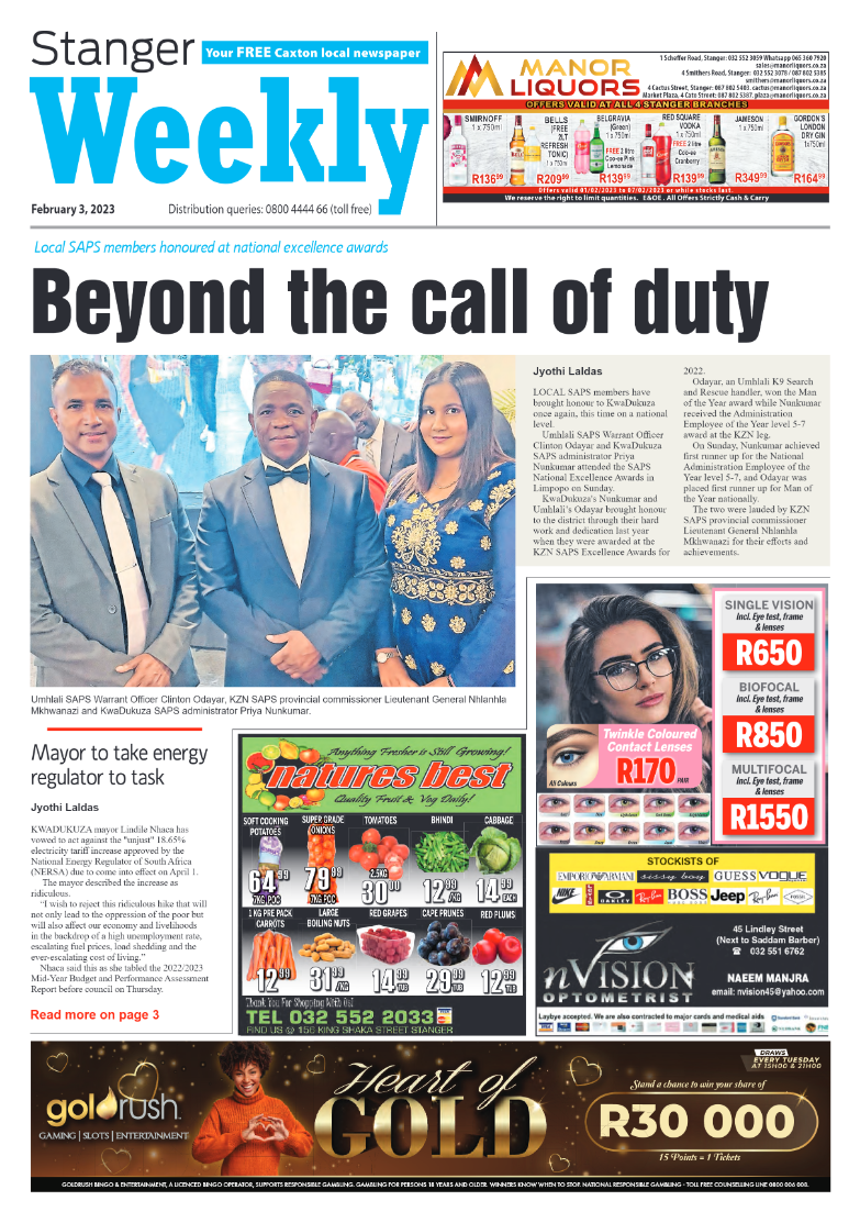Stanger Weekly 3 February 2023 page 1