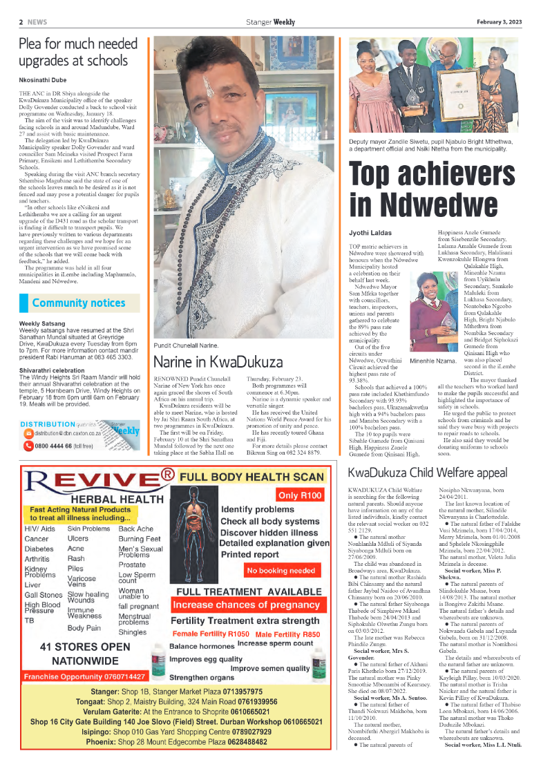 Stanger Weekly 3 February 2023 page 2