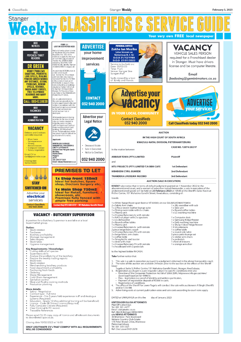 Stanger Weekly 3 February 2023 page 6