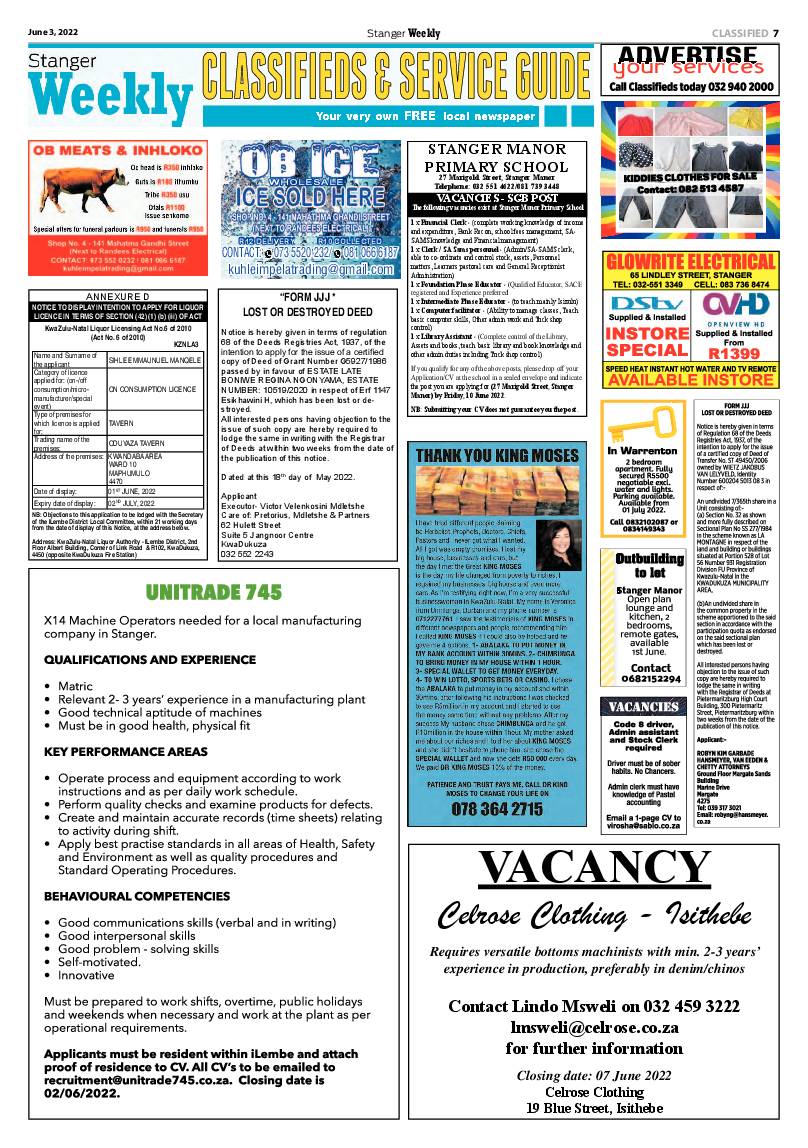 Stanger Weekly 3 June 2022 page 7