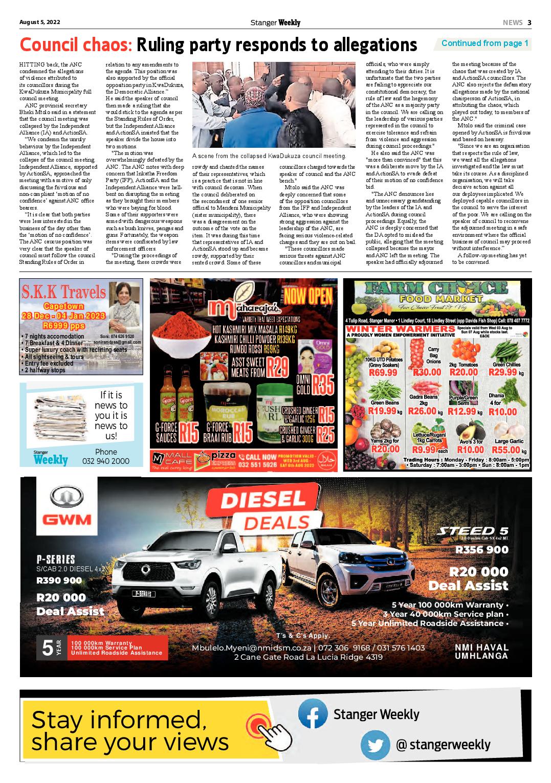 Stanger Weekly 5 August 2022 page 3