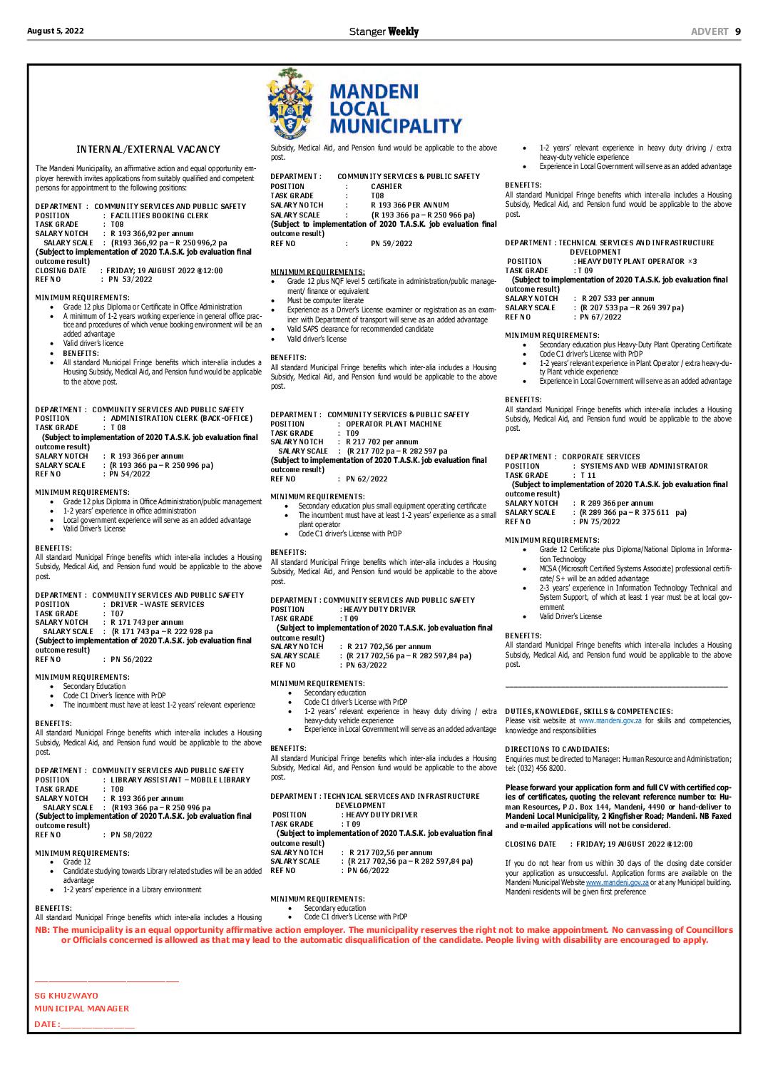 Stanger Weekly 5 August 2022 page 9
