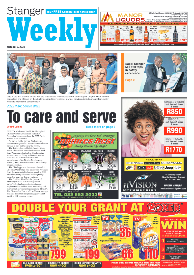 Stanger Weekly 7 October 2022 page 1