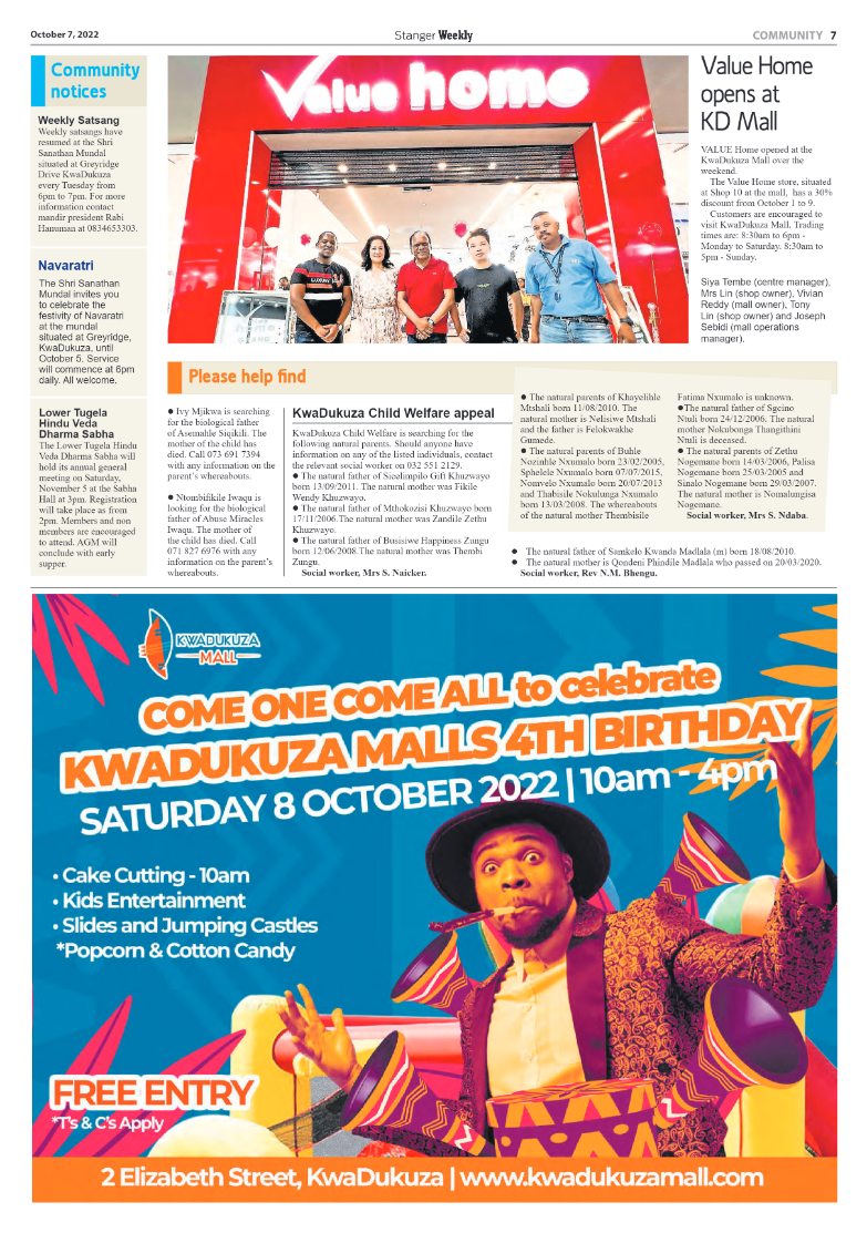 Stanger Weekly 7 October 2022 page 7