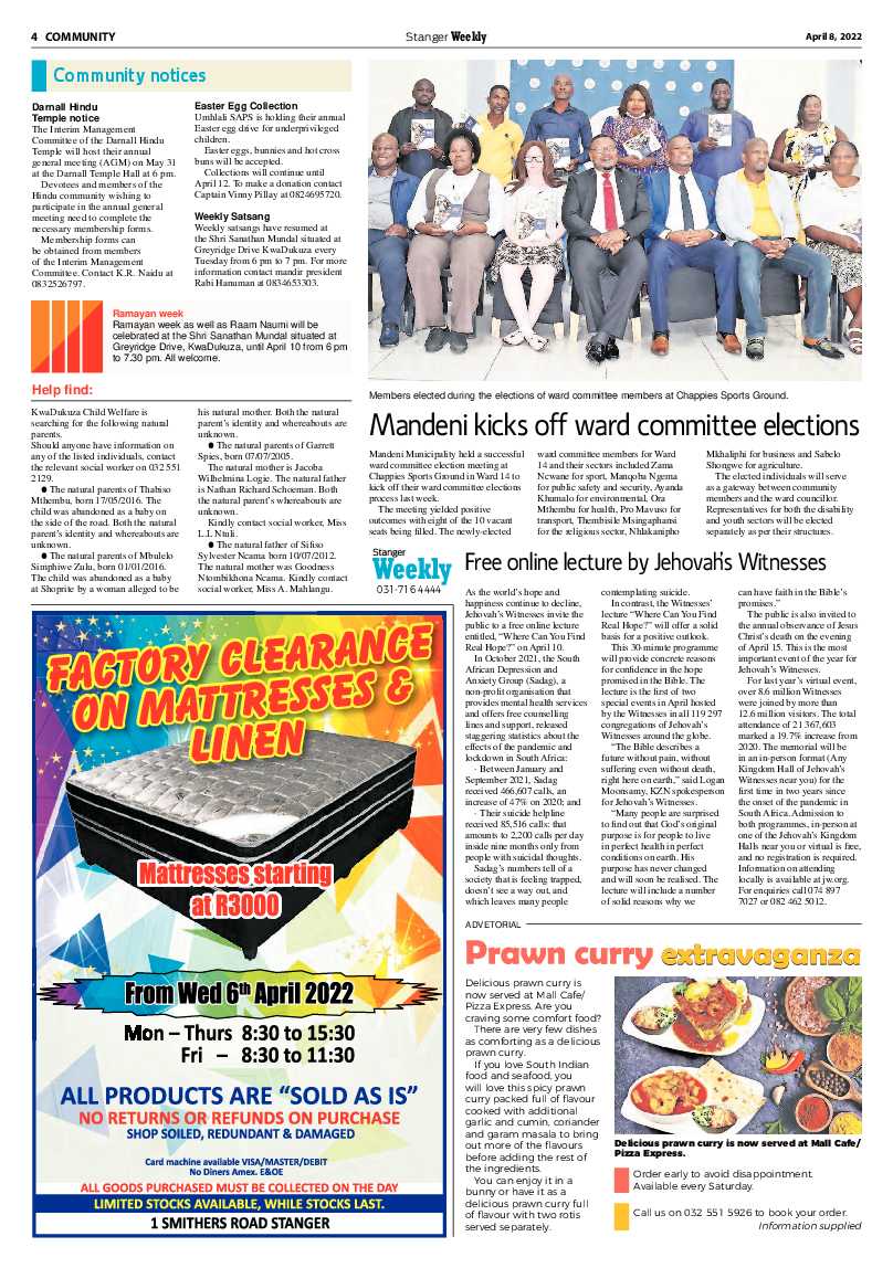 Stanger Weekly 8 April 2022 page 4