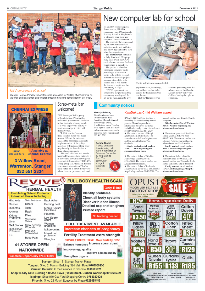 Stanger Weekly 9 December 2022 page 8