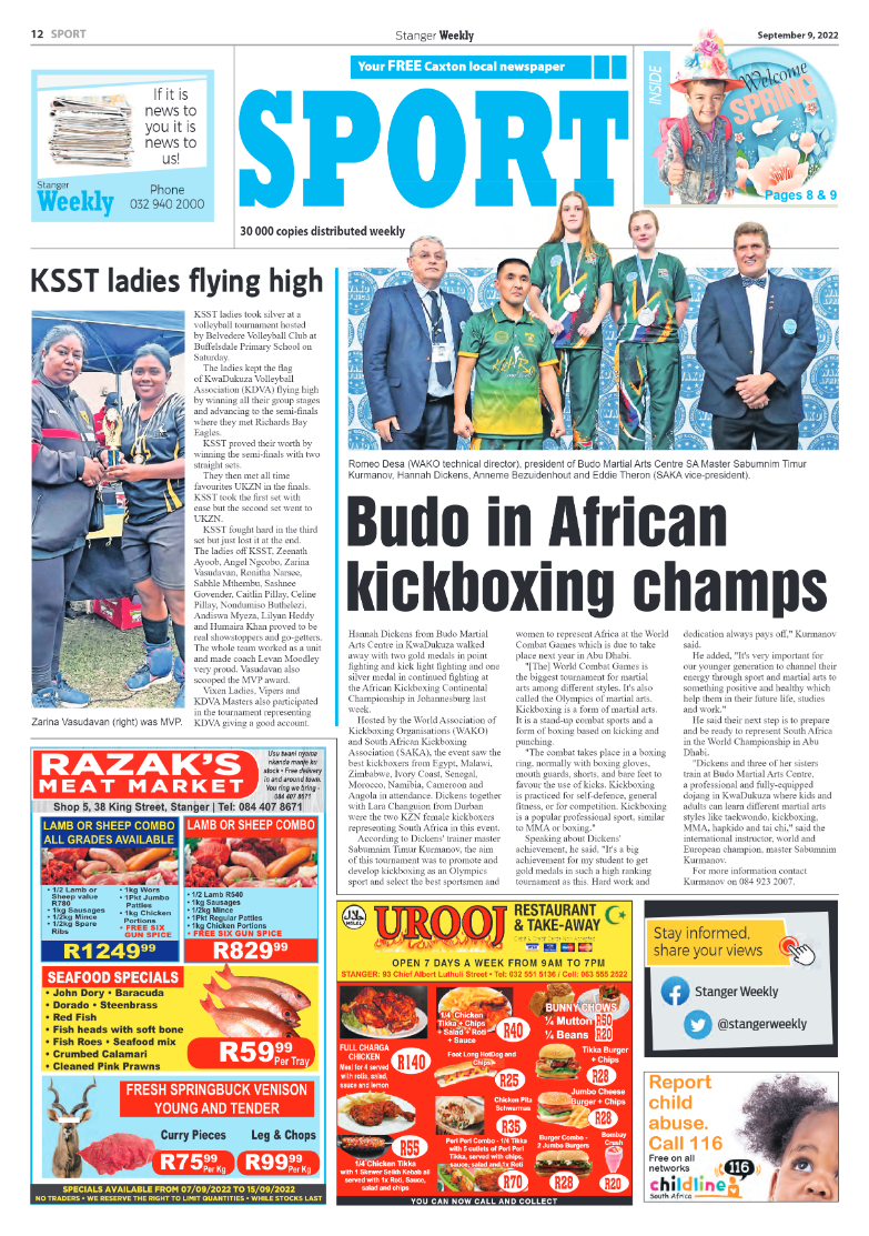 Stanger Weekly 9 September 2022 page 12