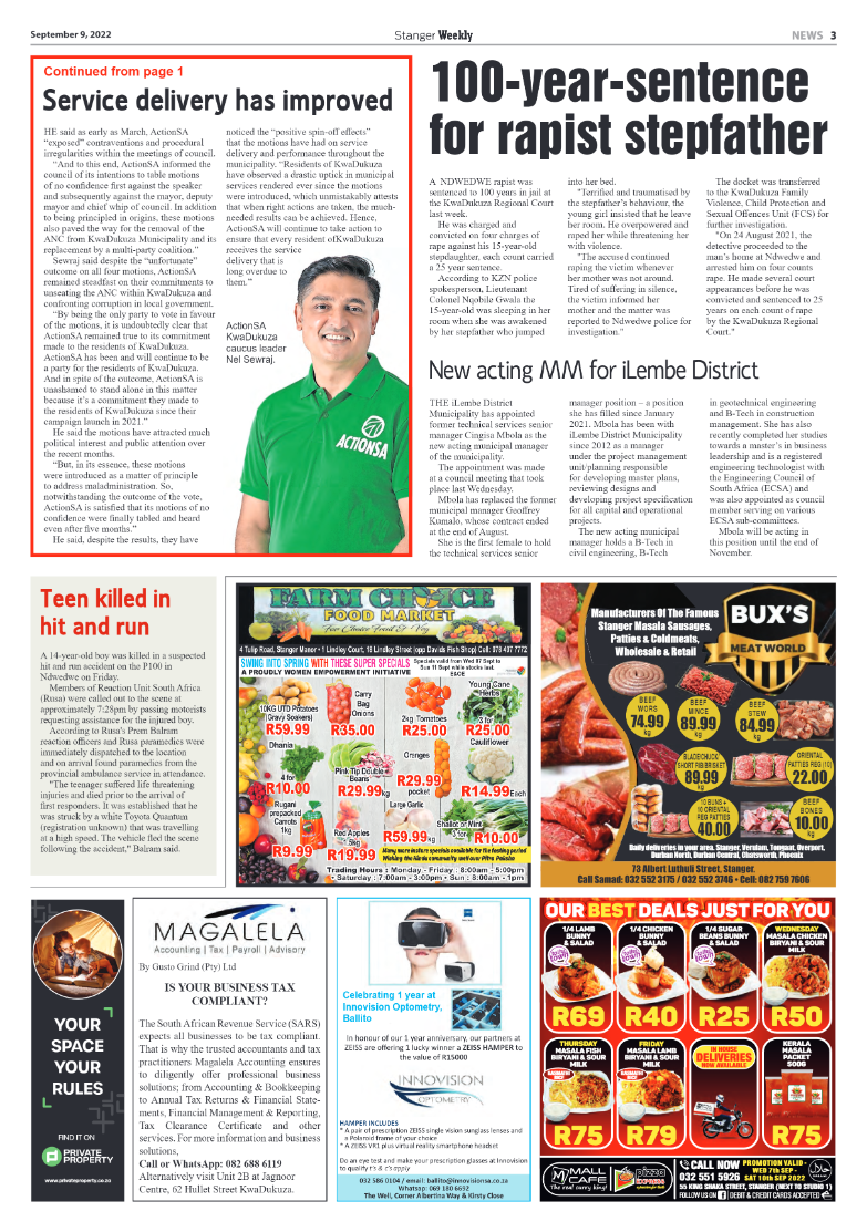 Stanger Weekly 9 September 2022 page 3