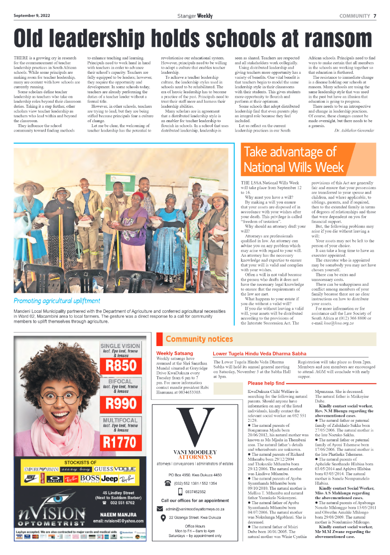 Stanger Weekly 9 September 2022 page 7